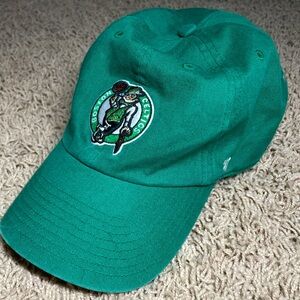 Boston Celtics Lucky Leprechaun Logo Green Adjustable ‘47 Brand Clean Up Hat/Cap